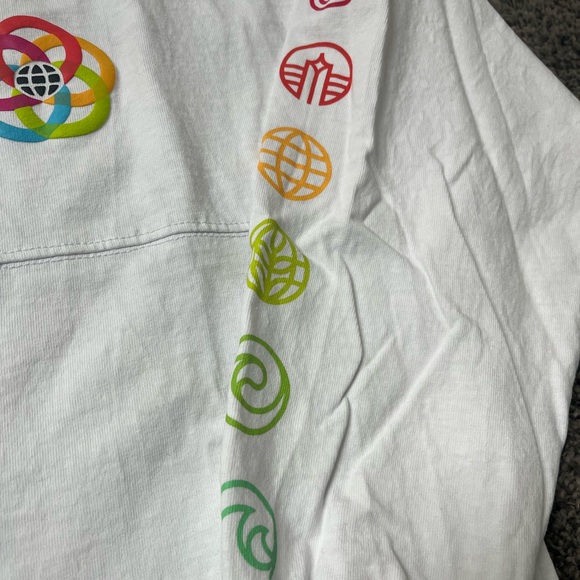 WDW Disney World Spirit Jersey Epcot 40th Anniversary Vacation Size Sm Colorful - Picture 3 of 5
